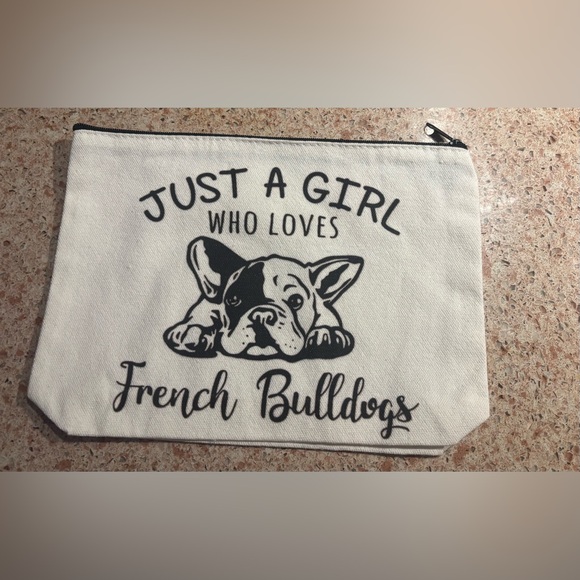 French Bulldog Canvas Pouch - Picture 1 of 4